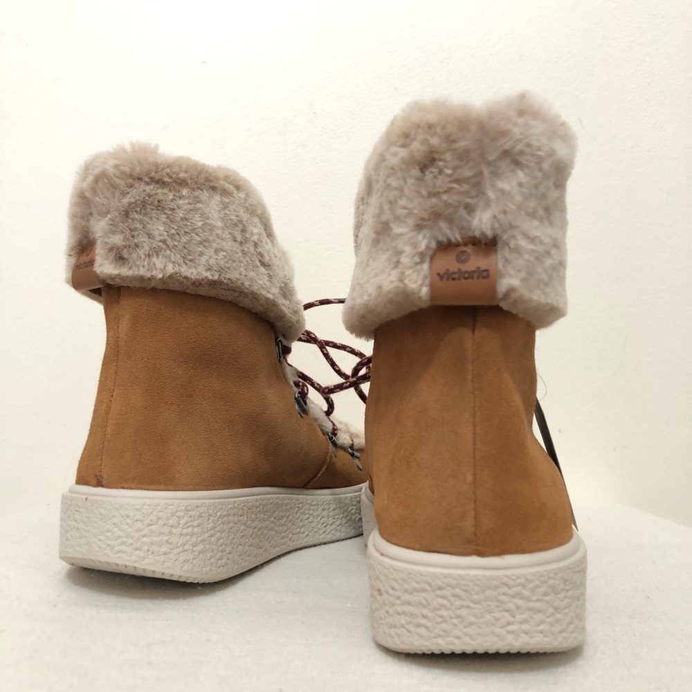 Victoria Camel Suede Leather Boots - Picture 7 of 11